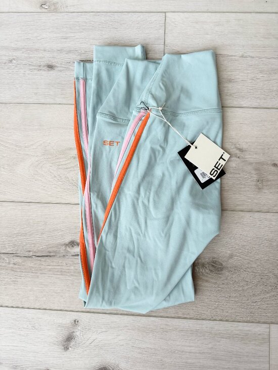 SET Active Pants - SET Active - M - Tropics Sporty Duo Stripe Leggings from SET Resort - Sportbody